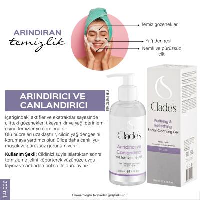 Clades Arındırıcı ve Canlandırıcı Yüz Temizleme Jeli 200 ml - 2