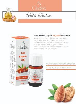 Clades Tatlı Badem Yağı 20 Ml - 1