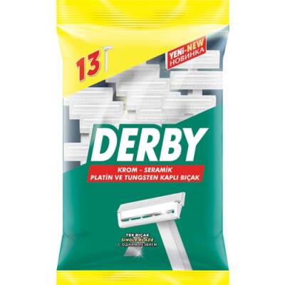 Derby Tek Tıraş Bıçağı Poşet 10 + 3 Hediye - 1