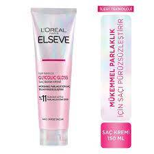 Elseve Glycolic Gloss Mükemmel Parlaklık için Pürüzsüzleştirici Saç Kremi 150ml - 1