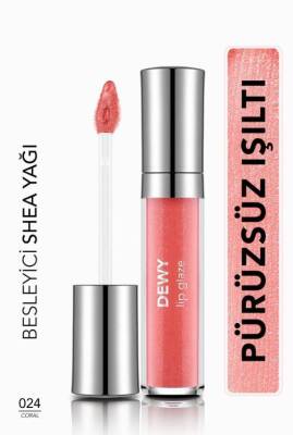 Flormar Besleyici Dudak Parlatıcısı - Dewy Lip Glaze - 024 Coral - 1
