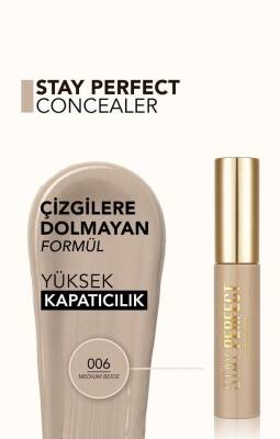 Flormar Doğal Bitişli Kapatıcı Stay Perfect Concealer 006 - 1