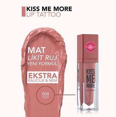 Flormar Kiss Me More Lip Tattoo 004 Peach - 1