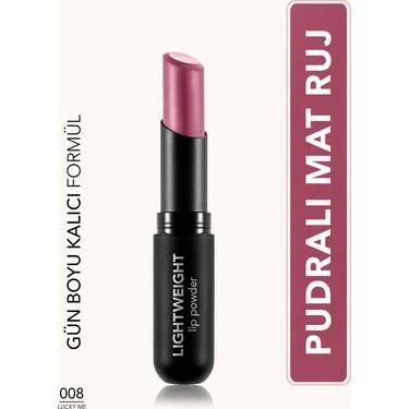 Flormar Mat Ruj - Lightweight Lip Powder - 008 Lucky Me - 1