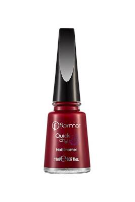 Flormar Oje - Quick Dry Nail Enamel QD06 Fiery Red - 1