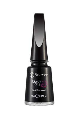 Flormar Oje - Quick Dry Nail Enamel QD10 Black Minimalism - 1