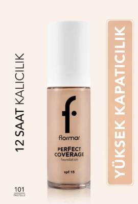 Flormar Perfect Coverage Yoğun Kapatıcı Su Bazlı Fondöten -101 Pastelle - 1