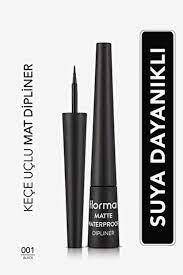 Flormar Suya Dayanıklı Mat Dipliner - Waterproof Dipliner - 001 Black - 1