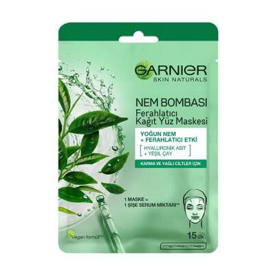 Garnier Kağıt Yüz Maskesi Ferahlatıcı Nem Bombası 28 Gr - 1