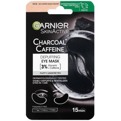 Garnier Skin Naturals Charcoal Caffeine Depuffing Eye Mask 5 g - Face Mask - 1