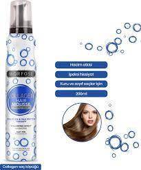 Morfose Collagen Saç Köpüğü Hacim Etkisi/ipeksi Hissiyat saç köpüğü mavi 200ml - 1