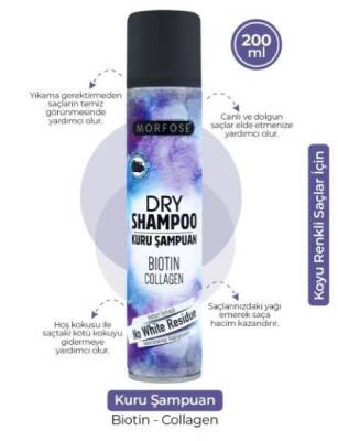 Morfose Kuru Şampuan Koyu Renkli Saçlar 200 ml - 1