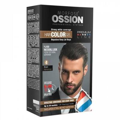Morfose Ossion Erkek Saç Jel Boya Doğal Kahve No:4 40 Ml - 1
