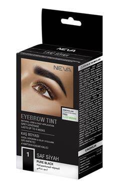 Neva Eyebrow Tint Vegan Kaş Boyası Seti 1 Saf Siyah - 1