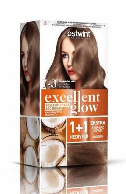 Ostwint Excellent Glow 1+1 Hediyeli Saç Boyası Seti No.7.3 Dore Kumral - 1
