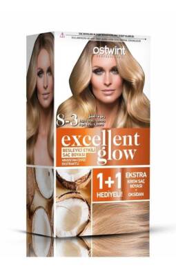 Ostwint Excellent Glow 1+1 Hediyeli Saç Boyası Seti No.8.3 Açık Dore Kumral - 1