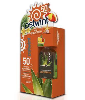 Ostwint Spf 50+ Güneş Kremi 100 Ml E Vitaminli + Aloe Vera Jel 100 Ml - 1