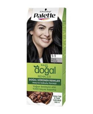 Palette Doğal Renkler Saç Boyası 1-1 Gece Mavisi - 1