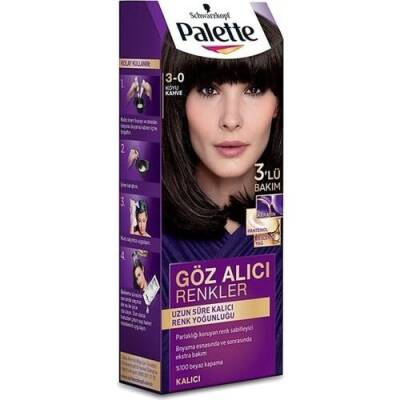 Palette Yoğun Göz Alıcı Renkler Saç Boyası 3.0 Koyu Kahve - 1