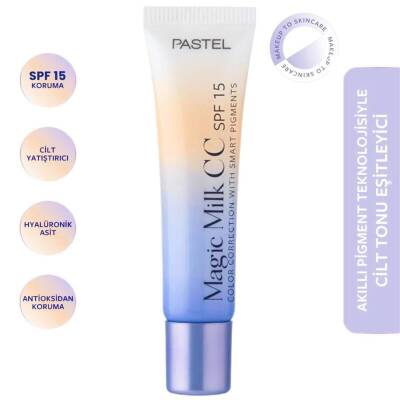 Pastel Magic Milk Cc Spf 15 - Cilt Tonu Eşitleyici Spf 15 Cc Krem 50 Light Medium - 1