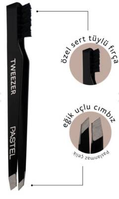 Pastel Sıngle Tweezer With Brush - 1