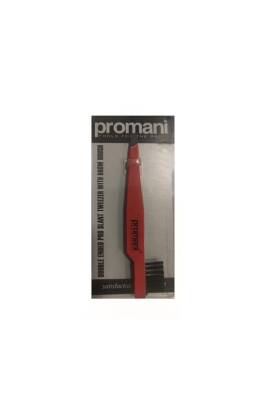 Promani Pr-929 Eğik Uçlu Kaş Fırçalı Cımbız PR-929 - 1