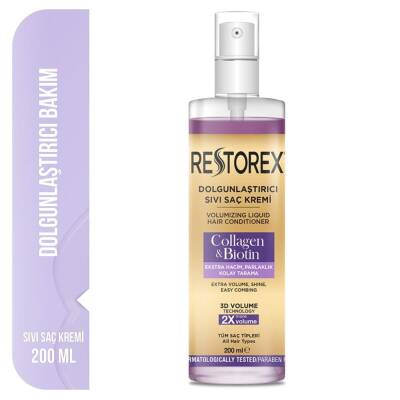 Restorex Dolgunlaştırıcı Sıvı Saç Kremi Kolajen & Biotin 200 Ml - 1