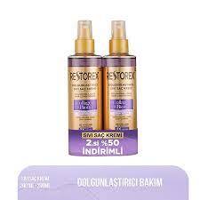 Restorex Sıvı Saç Kremi Kolajen&Biotin Dolgunlaştırıcı 2'li 200ml - 1