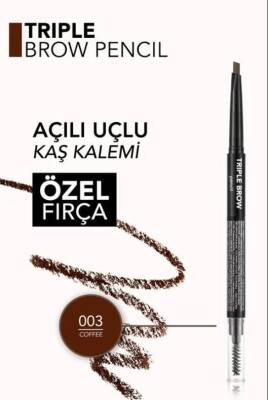 Triple Brow 3'ü 1 Arada Kremsi Dokulu Kaş Makyaj Kalemi - 1
