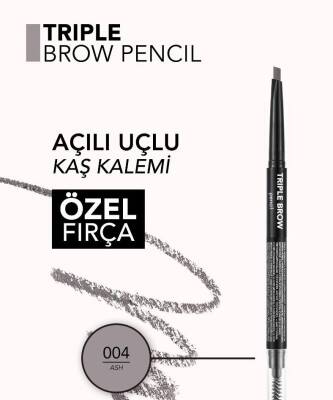 Triple Brow 3'ü 1 Arada Kremsi Dokulu Kaş Makyaj Kalemi - 1