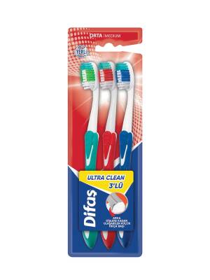 Ultra Clean 3'lü Diş Fırçası - 1
