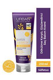 Urban Care Biotin & Keratin Dökülme Karşıtı Sülfatsız Saç Bakım Kremi 250 ml - 1